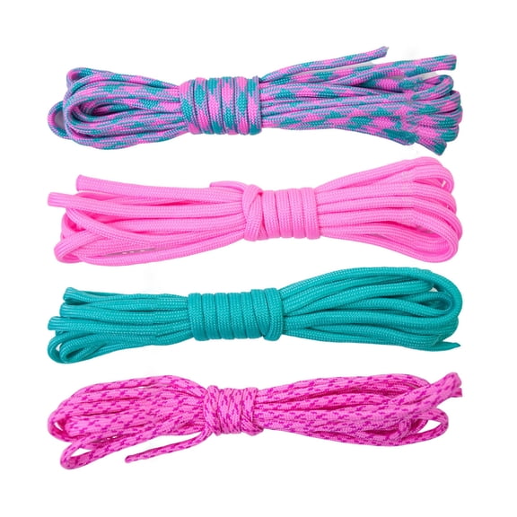 4Pcs Heavy Duty 4mm Paracord String Wear for Outdoor Packing and Braiding 3meter/9.84ft Each