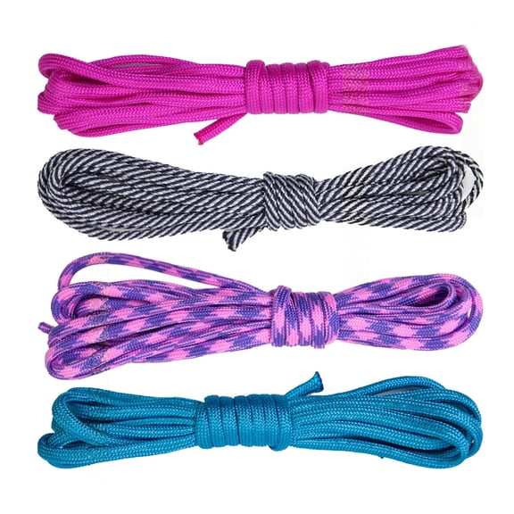 4Pcs Heavy Duty 4mm Paracord String Wear for Outdoor Packing and Braiding 3meter/9.84ft Each
