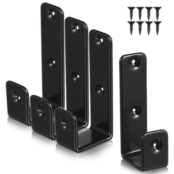 4Pcs Heavy Duty Black Steel J Hooks for Bunk Bed Ladder Multipurpose Hanging Storage