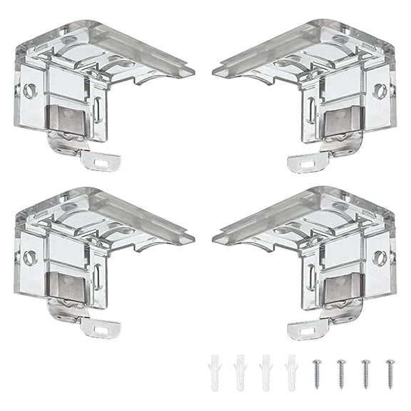 4Pcs Heavy Duty Blinds Installation Clip Mounting Bracket For PVC Folding And Window Shade Cordless Blinds