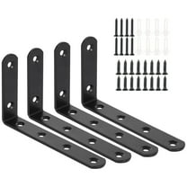 HOTBEST 4Pcs Heavy-Duty Cast-Iron Wall Mounted L Shaped Angle Shelf Brackets