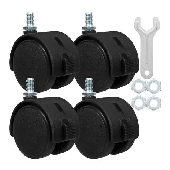 4Pcs Heavy Duty Caster Wheels with Brake Design and Swivel Function for Cribs Strollers and Bedside