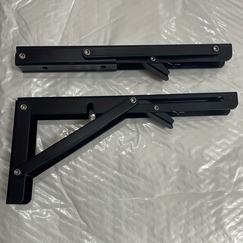 4Pcs Heavy Duty Iron Folding Shelf Brackets, Wall-Mounted Triangle ...