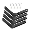 thumbnail image 1 of 4Pcs Heavy Duty L Shape Wall Bracket 4x4 Inch Floating Shelf Support Joint Angle Bracket for DIY Installation with Screw, 1 of 10