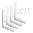 thumbnail image 1 of 4Pcs Heavy Duty L Shape Wall Bracket Inch Floating Shelf Support Joint Angled Bracket for Installation with Screw, 1 of 9