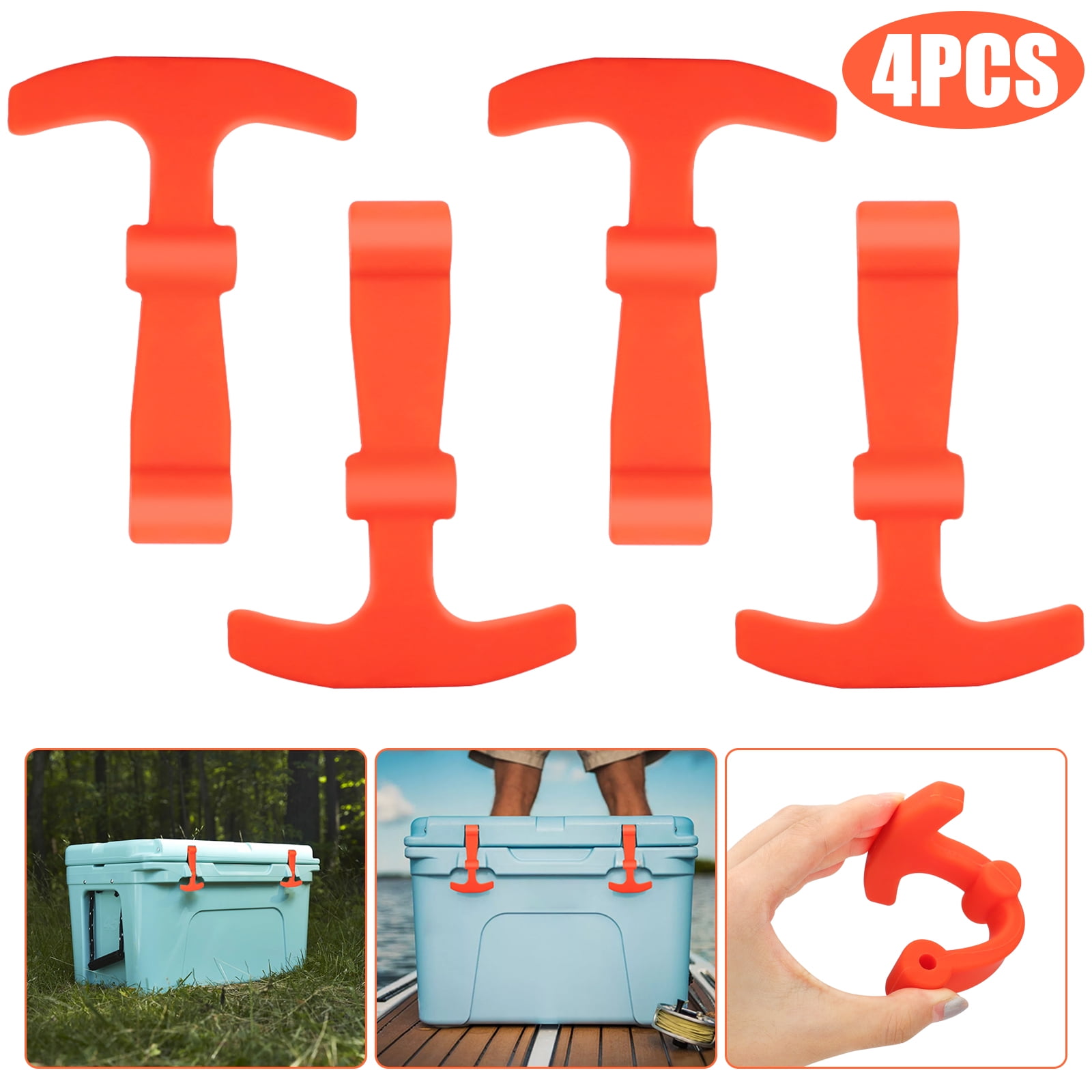 4Pcs Heavy Duty Replacement Orange Cooler Latches Absorb Vibration For
