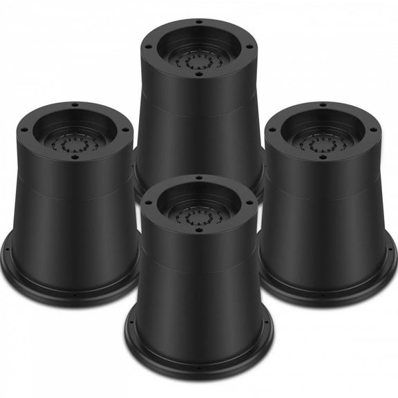 4Pcs Heavy Duty Rubber Sofa Cabinet Feet Leg Bed Risers Stand Round Furniture Risers Anti Slip Bed Frame Riser Raising Blocks