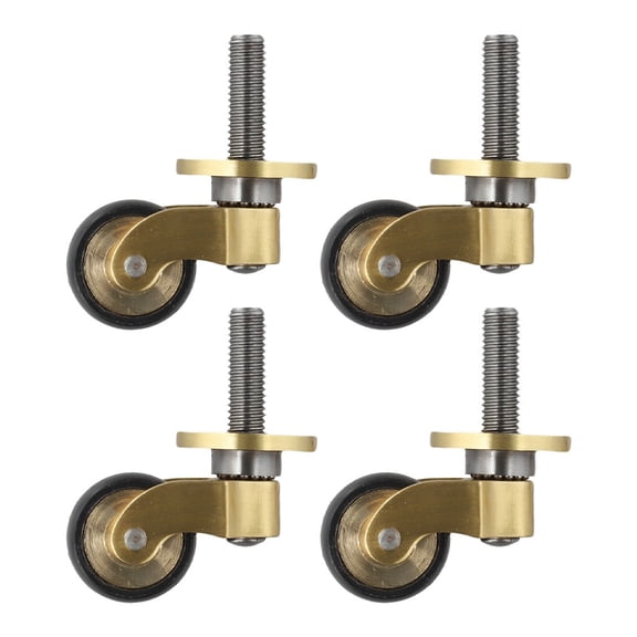4Pcs Heavy-Duty Silent Universal-Wheels *Whisper-Quiet Operation Furniture Table Chair Sofa Small Copper Wheel Brass Wheels
