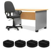 4Pcs Heavy Duty Sofa Furniture , Non-slip Bed Leg Pad Riser, Sofa Lift, Chair Table Lift Black