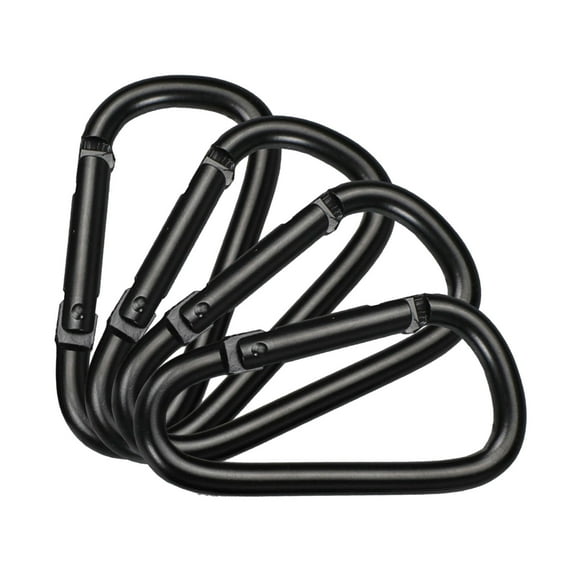 4Pcs Heavy Duty Spring Snapping Hook Aluminum Alloys Spring Snapping Hook Small Mountaineering Buckles D Rings Clip Hook
