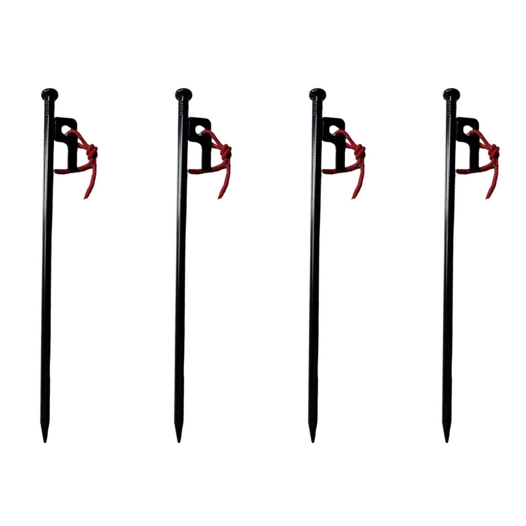 4Pcs Outdoor Steel Tent Stakes Heavy Dutys Tent Peg Ground Stakes Fixations Peg for Canopies, Campings, Hikings, Beach