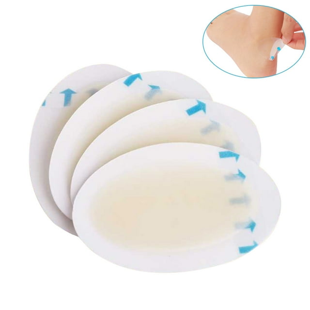 4Pcs Heel Blister Bandages Adhesive Hydrocolloid Gel Heel Blister