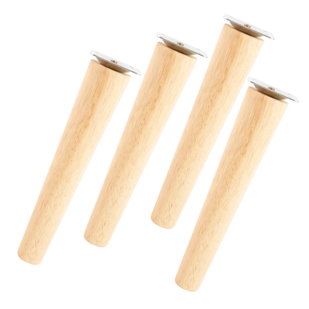 4Pcs Height 8/15/20/25cm Solid Wood Furniture Leg, Inclined Cone Sofa