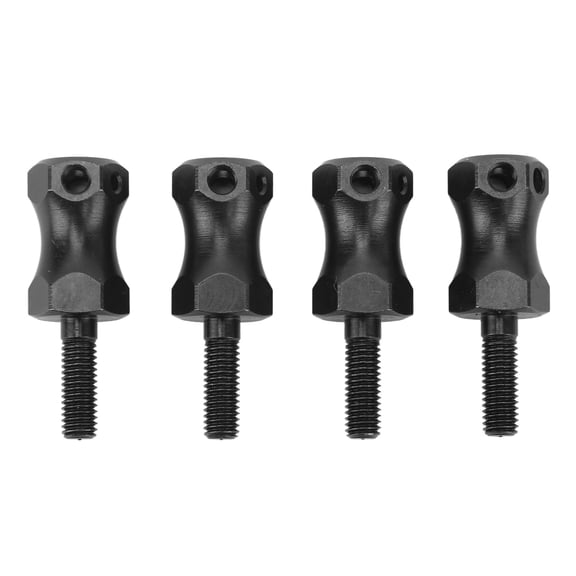 4Pcs Hex Wheel Hub Extension Adapter Steel Widen 15mm 1/10 RC Hex Hub Coupler for LOSI Baja Rey Black