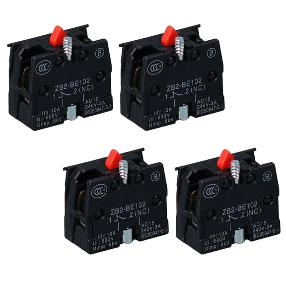 4Pcs High Performances Normally Closed Button Switches Aluminum Body Optimized for Electronic Control Applications