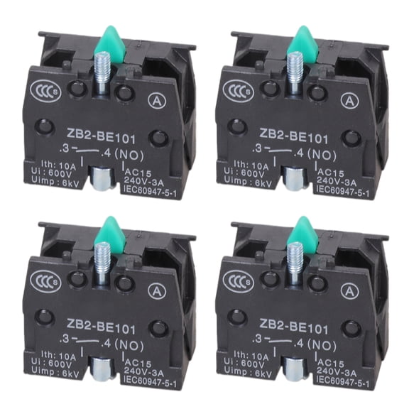 4Pcs High Performances Normally Open Button Switches Aluminum Body Optimized for Electronic Control Applications