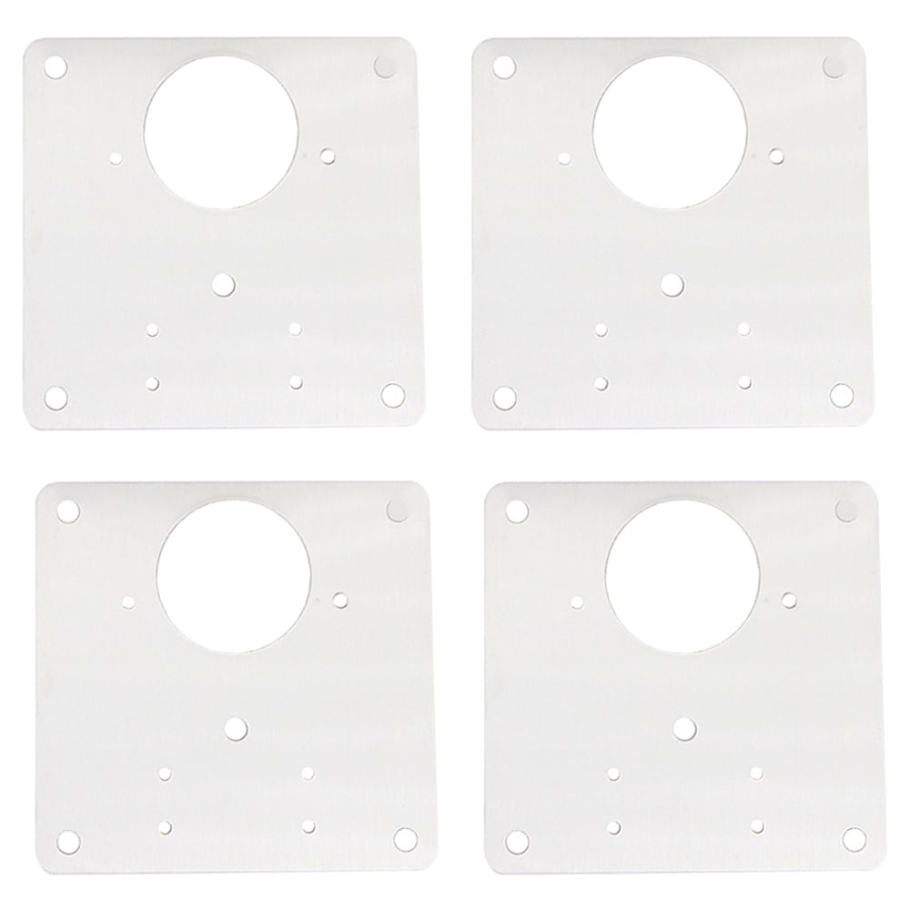 4Pcs Hinge Repair Hinge Repair Plate Kit with Hole,Stainless Steel Hinge Fixing