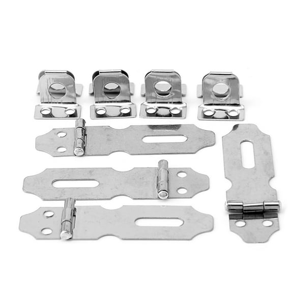 4Pcs Home Drawer Door Safety Padlock for Latch Hasp Staple Stainless Steel NO.5