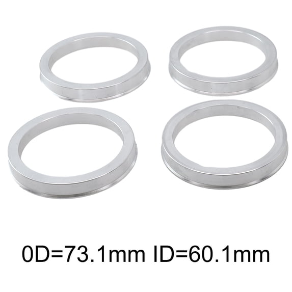 4Pcs Hub Centric Rings Od73.1Mm Id60.1Mm Silver Aluminum Alloy-4 Rings Heat Resistant Hub Center Ring Spacer Wheels Tires & Part