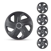 4Pcs Hubcap,15 inch Universal Hubcaps for Steel Wheel Rims Cover,Snap on Installation with Retention Rings,PP Material,Black Matte