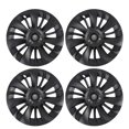 4Pcs Hubcap Wheel Covers Matte Black Stylish Durable Wear Resistant