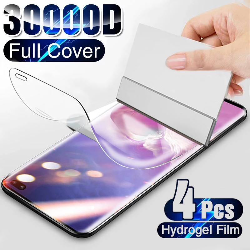 4Pcs Hydrogel Film Screen Protector For Samsung Galaxy S10 S20 S9 S8