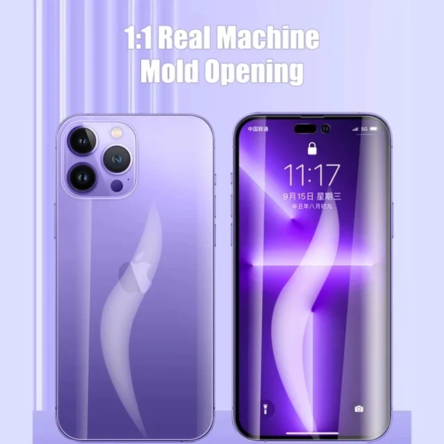 4Pcs Hydrogel Film for iPhone 14 13 12 11 15 Pro Max Mini 7 8 15Plus