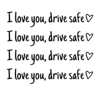 4Pcs I Love You Driving Safe Mirror Sticker, Drive I You Rearview Decal, I Love You Drive Safe Sticker, Rear View Mirror Decal, Car Stickers Decal, Bumper Stickers, Car Accessories