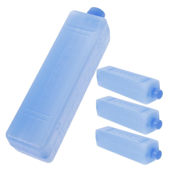 4Pcs Ice Packs for Lunch Boxes, Reusable Lunch Cooler Bag, Small Lunch Box Ice Pack for Cooler, Lunch Bag Freezer Long Cold Blue Ice Packs Blocks for Coolers, Kids, Adults (Blue)