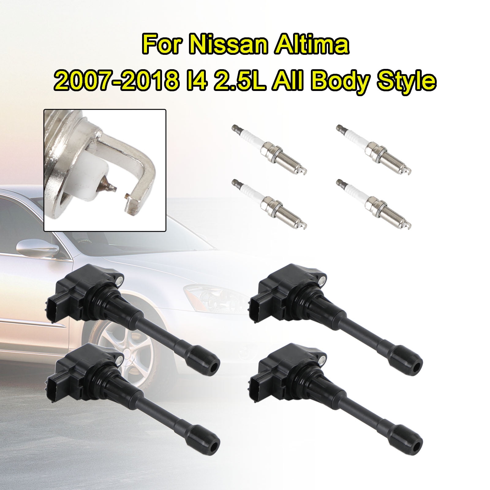 4Pcs Ignition Coils Pack for Nissan Altima Sentra Rogue X-Trail Tiida 2.5L UF549