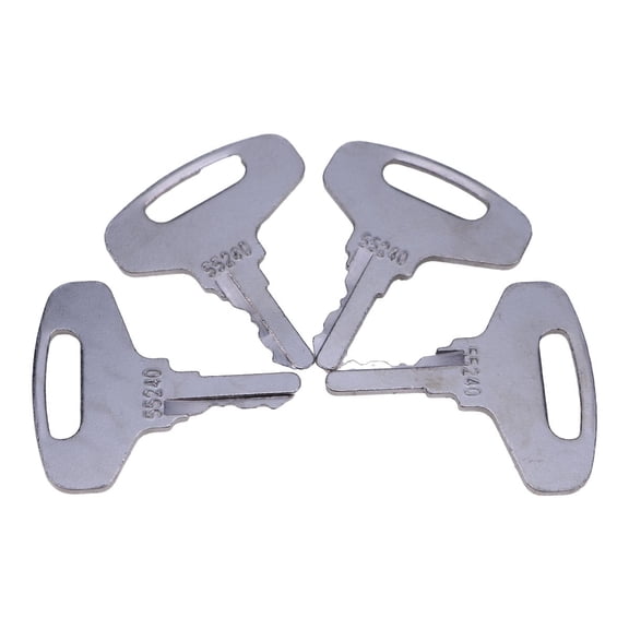4Pcs Ignition Key 55240 66711-55240 66591-61190 Replacement for Kubota B Series Compact Tractor GL Generator Broce Lay-Mor Tennant Road Sweeper Skid Steer