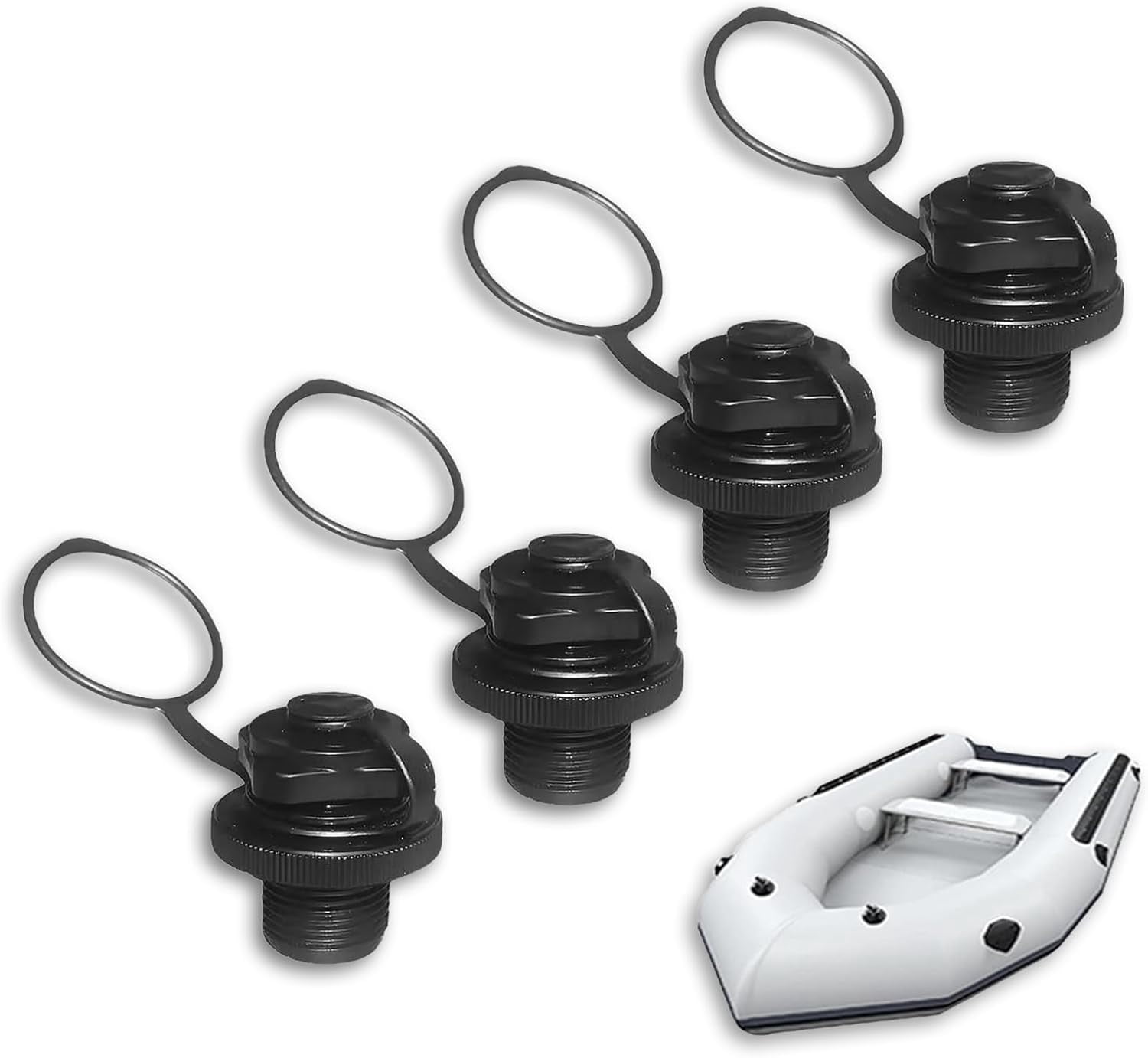 4Pcs Inflatable Boat Air Valve Replacement Caps for Inflatable Raft ...