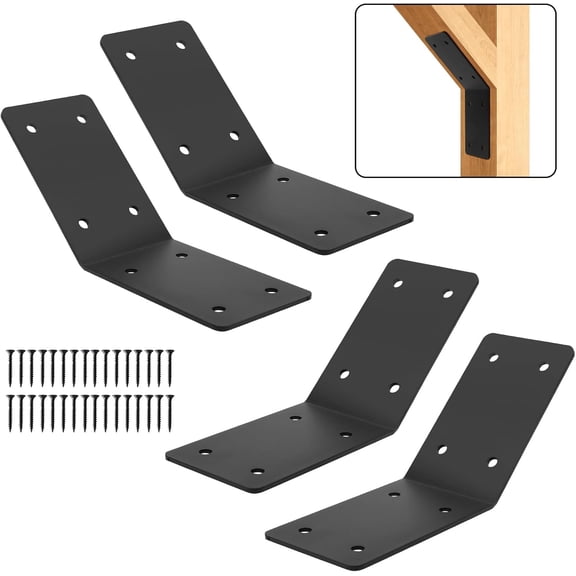 4Pcs Inside Mount 45-Degree Angle Bracket,5x5x3 Corner Brace Support
