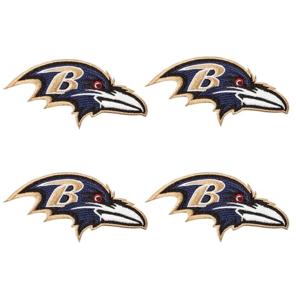 4Pcs Iron On Patches for Ravens Clothing Sew On Iron On Embroidered Patch DIY Applique for Jeans, Jackets, Hats