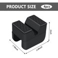 thumbnail image 1 of 4Pcs Jack Pad, Universal Rubber Slotted Adapter for Jack Stands, Rubber Frame Rail Protector Jack Pad, Black, 1 of 7