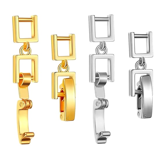 4Pcs Jewelry Clasp Extenders For Adjustable Bracelets Necklaces Secure Sturdy Copper Chain Extensions