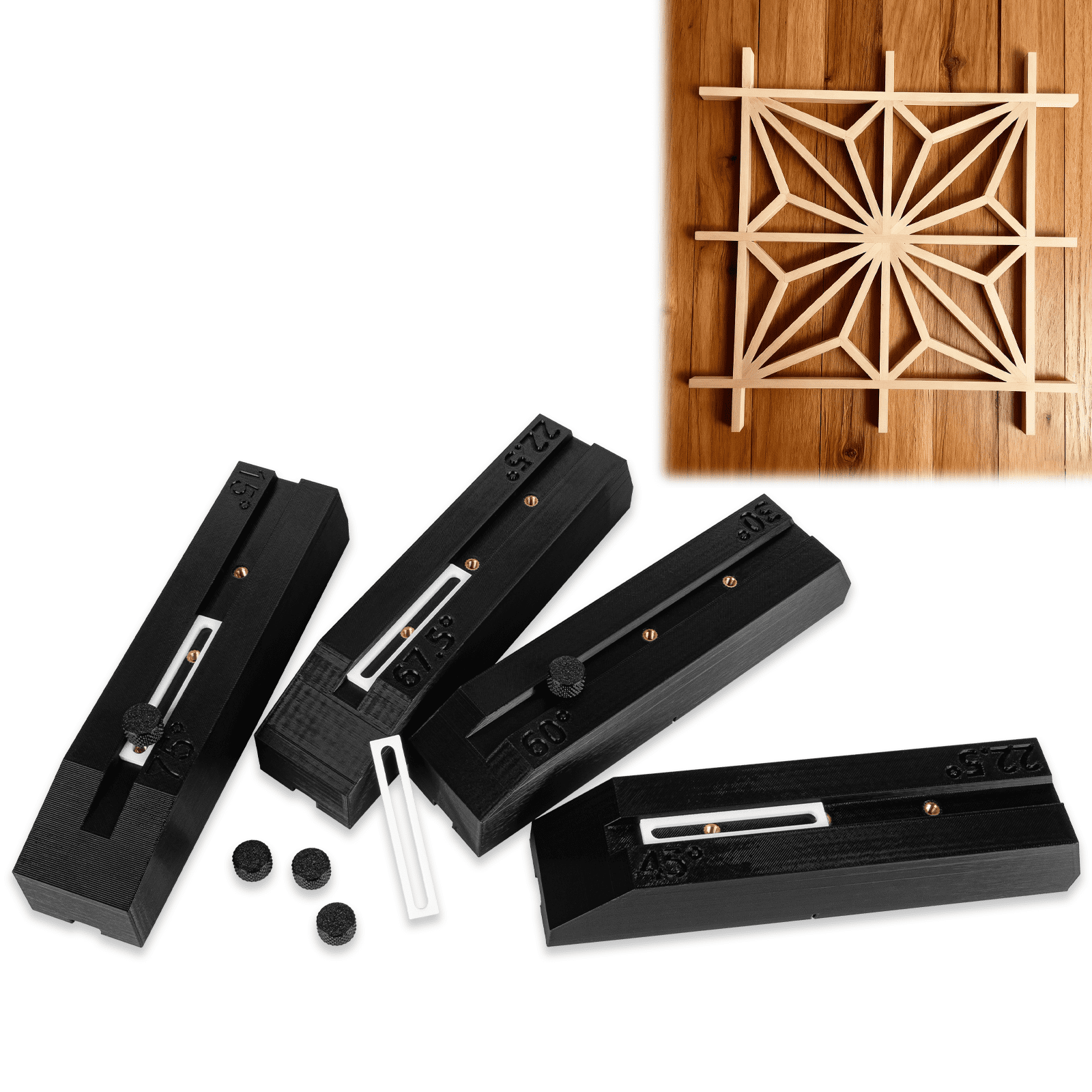 4Pcs Joinery Clamps Compatible with Kumiko, Multi Position Angle Guide ...