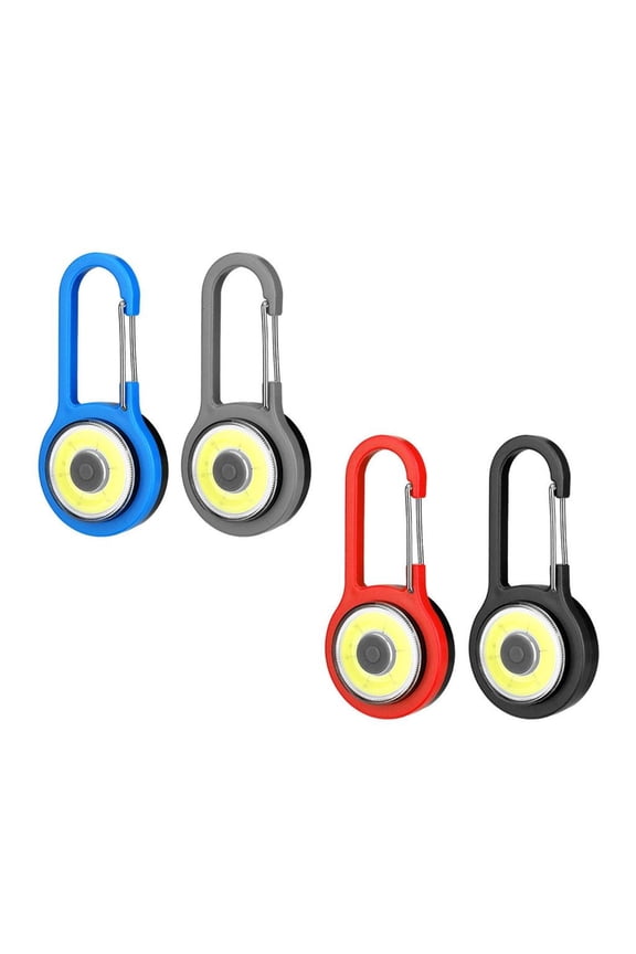 4Pcs Keychain Small Camping Light LED Flashlight Bright Torch with Hook Handheld Emergency Light For Night Walking