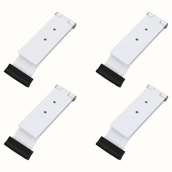 4Pcs Kickdown Door Stopper No Drill Door Stopper,Easy Pedal Door Holder Metal Door Stops Hold Open Folding Door Stop