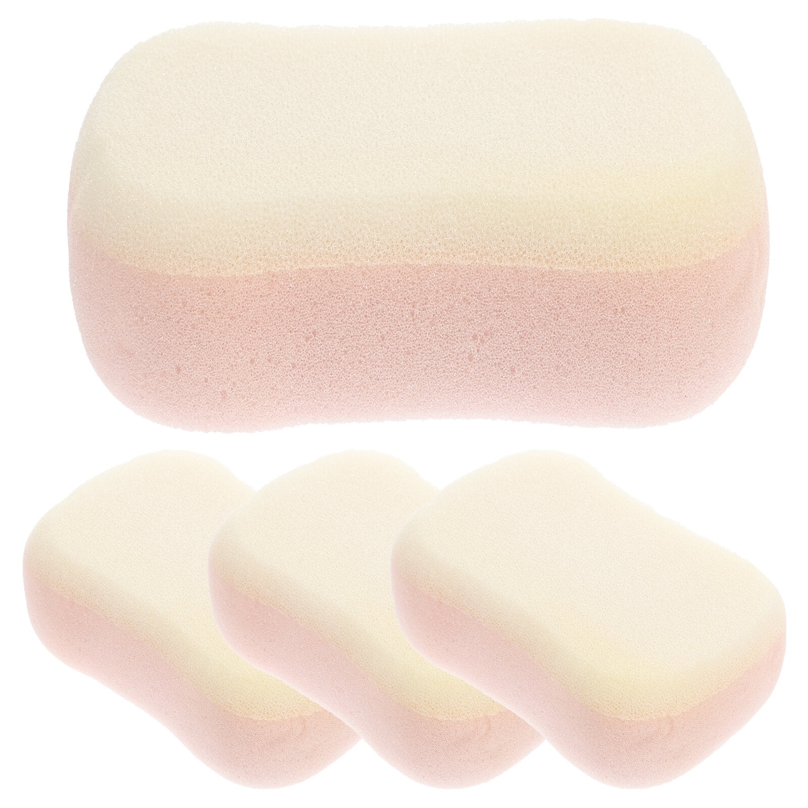 4Pcs Kids Bathing Sponges Supple Baby Body Scrubbers Doublesided