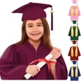 thumbnail image 1 of 4Pcs Kids Kindergarten Graduation Cap And Gown Set 2026 With Tassel And Stole Preschool Graduation Robe Outfit For Boys Girls School Ceremony Valentines Party Birthday Gifts 2-12Y ,21=2-3Y, 1 of 5