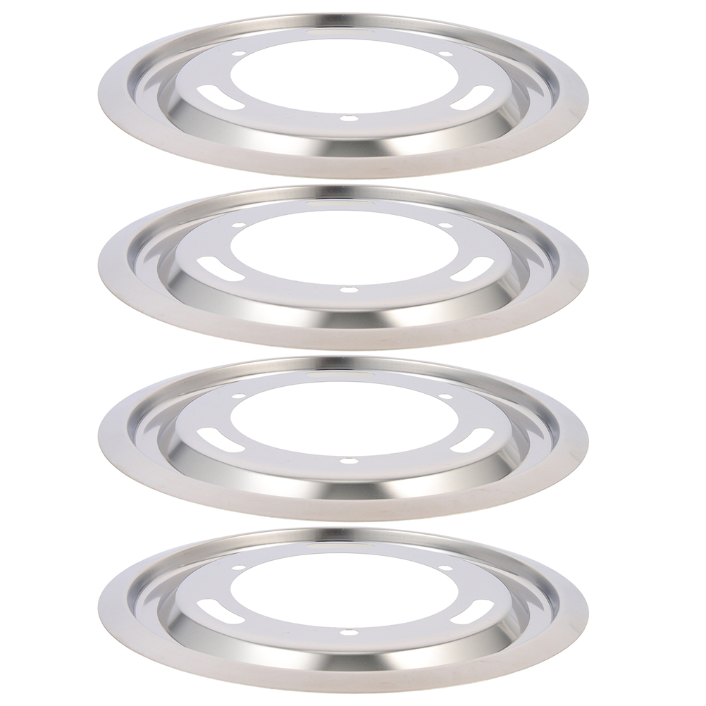 4Pcs Kitchen Gas Stove Drip Pans Stainless Steel Gas Range Pans Durable
