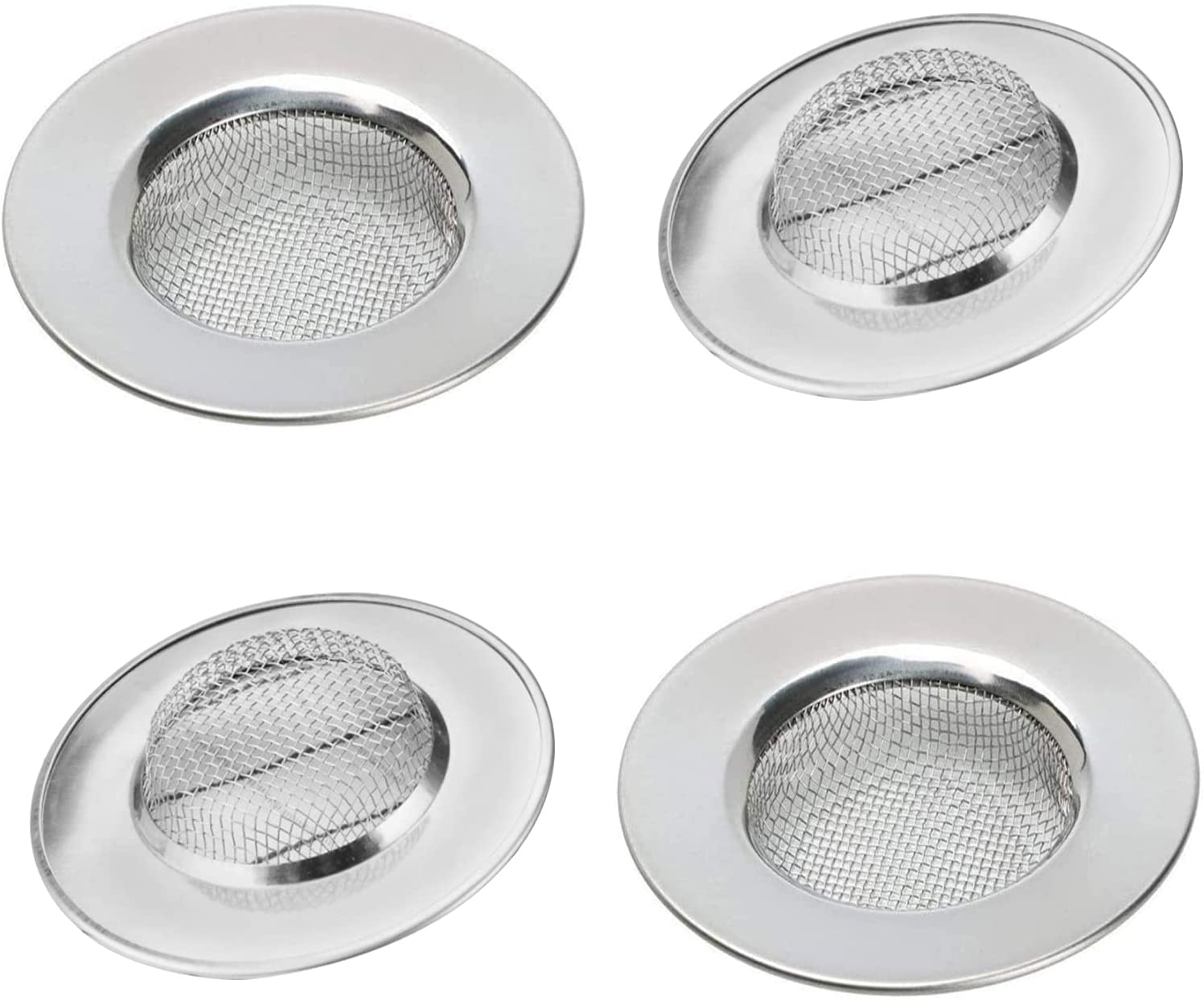 4Pcs Kitchen Sink Strainer 75mm Bathroom Shower Hair Sewer Plug
