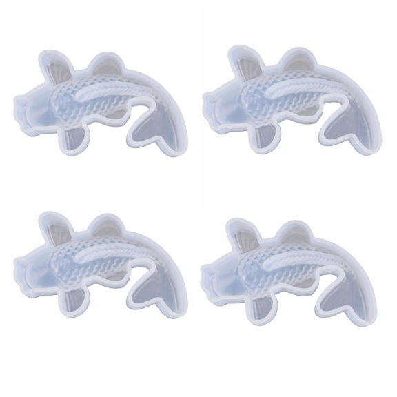 4Pcs Koi Fish Silicone Molds,1.5x2.44inch 3D DIY Baking Tools with Fish Shape Design for Making Chocolate, Fondant Cake, Ice Cream