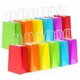 thumbnail image 1 of 4Pcs Kraft Paper Gift Bags Colorful Shopping Packing Bag with Handles for Party Wedding and Retail Green 4Pcs, 1 of 3