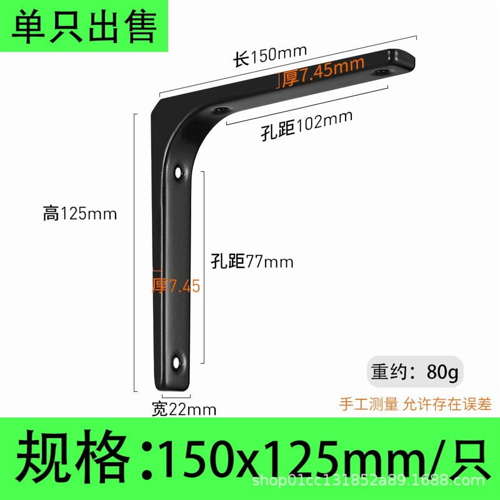 4Pcs L Bracket Heavy Duty Stainless Steel Shelf Support Corner Braces Joint Right Angle Bracket For Wood Furniture Cabinet Black