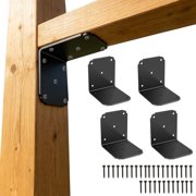 4Pcs L Shape Pergola Brackets 3.5x4x4" 0.16" Thick Steel Corner Braces for 4x4