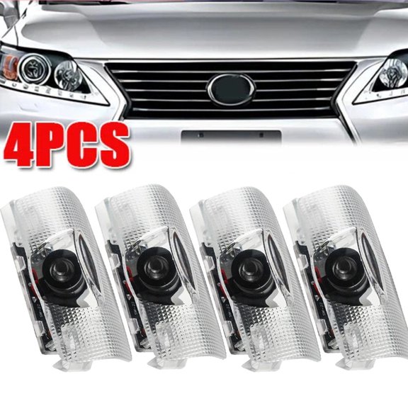 4Pcs LED HD Door Puddle Courtesy Ghost Shadow Lights For Lexus ES GS GX HS IS