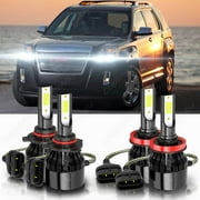 4Pcs LED Headlight High Low Beam for GMC Terrain 2010 2011 2012 2013 2014 2015 Bulbs