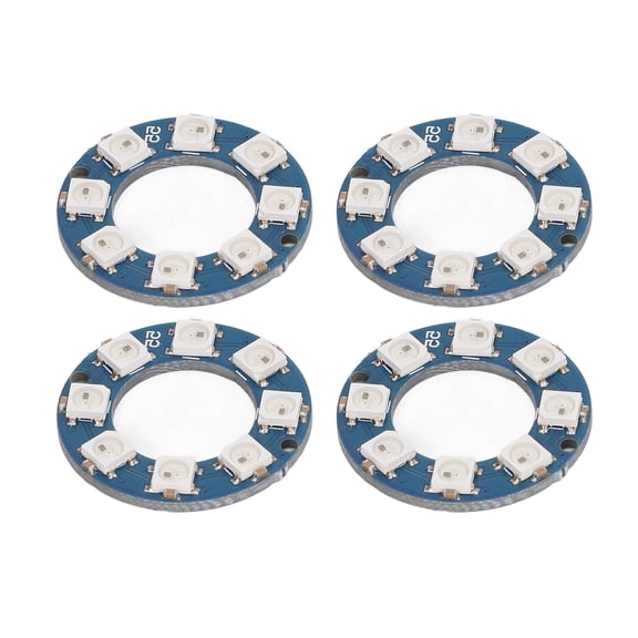 4Pcs LED Ring Lamp Board, WS2812 5050 RGB Full Color LED Module for DIY Electronic Decoration (32mm / 1.26in)